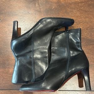 Ann Taylor Black Short Leather Boots